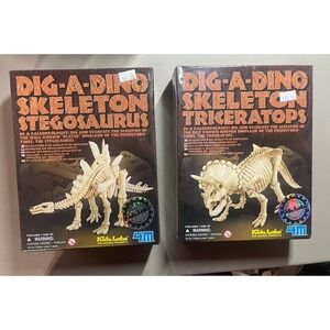 Dig-a-Dino Skeleton Toy Set Of 2. New In Box